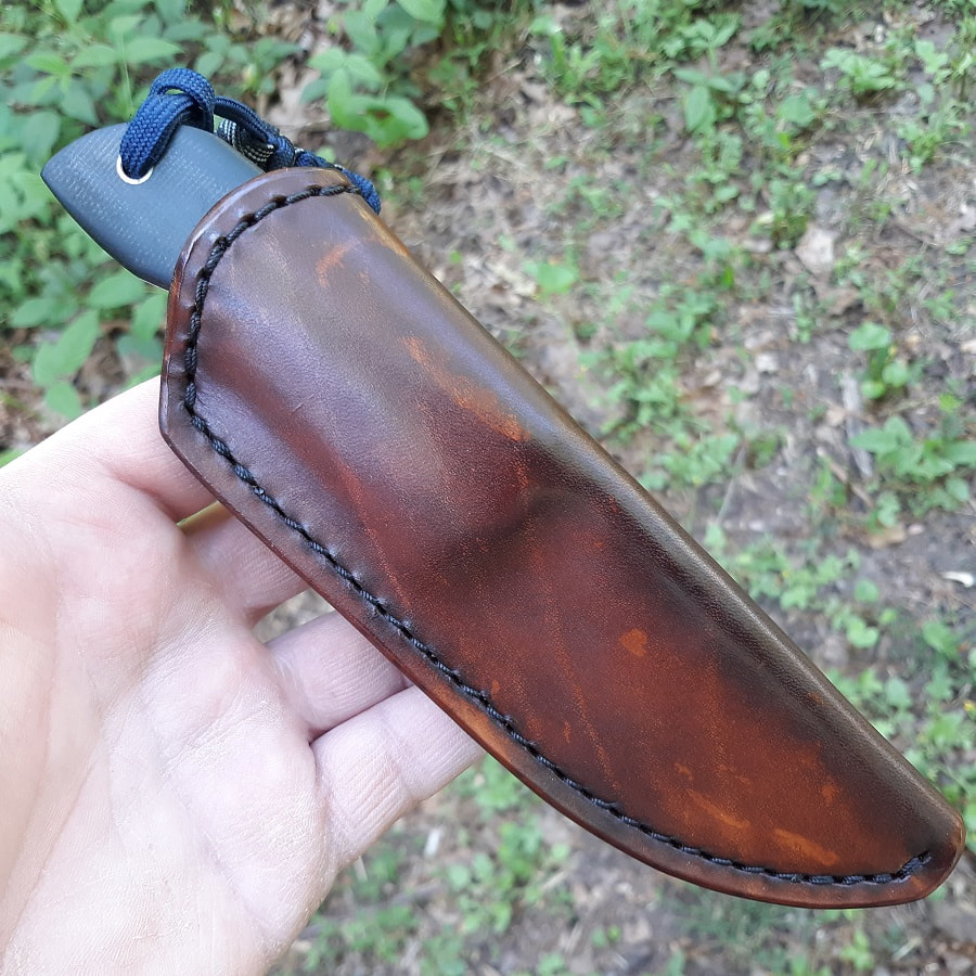 Outdoors-LS36 Handmade Leather Sheath-Knife Cover-Well Stitched Cow Hide 